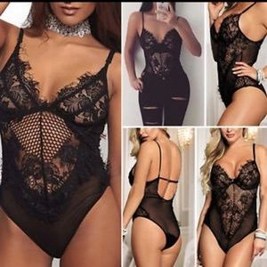 🌹Black Angel Lace Bodysuit🌹